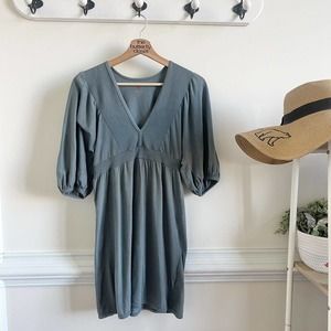 XCVI v neck ribbed ballon sleeve tunic small